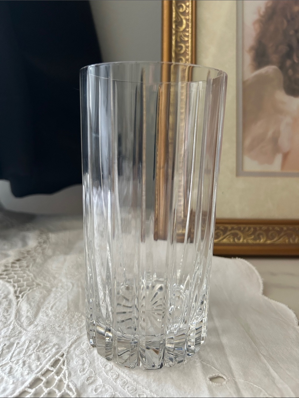 Vintage  Highball Glasses with Vertical Cut Design